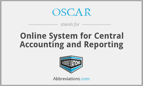OSCAR - Online System for Central Accounting and Reporting