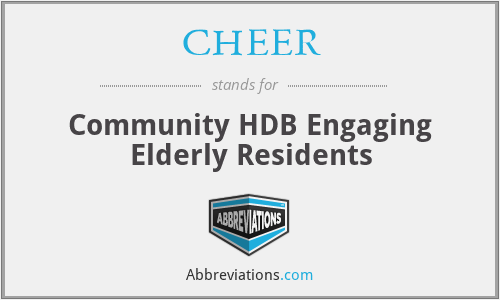 CHEER - Community HDB Engaging Elderly Residents