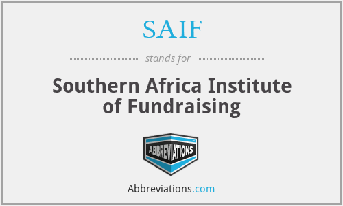 SAIF - Southern Africa Institute of Fundraising