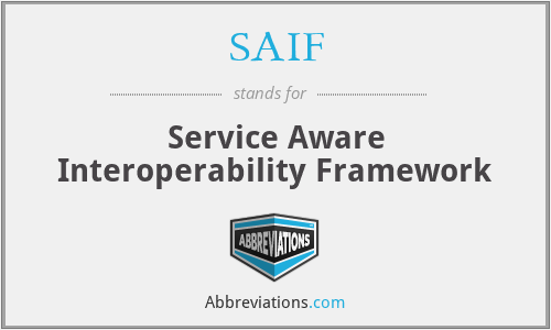 SAIF - Service Aware Interoperability Framework