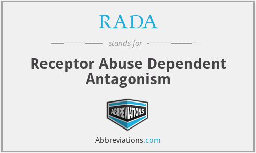 RADA - Receptor Abuse Dependent Antagonism