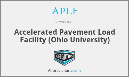 APLF - Accelerated Pavement Load Facility (Ohio University)