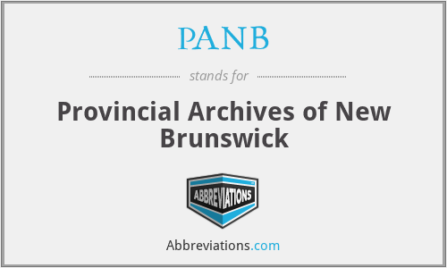 PANB - Provincial Archives of New Brunswick