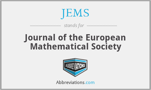JEMS - Journal of the European Mathematical Society