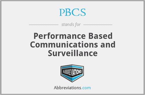 PBCS - Performance Based Communications and Surveillance