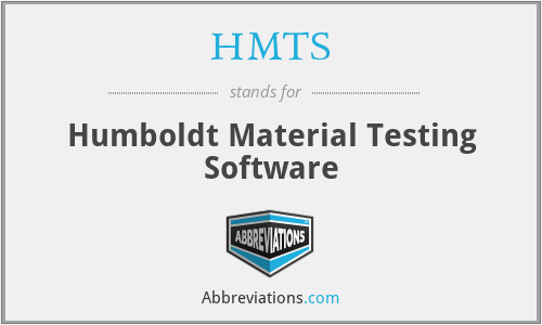 HMTS - Humboldt Material Testing Software