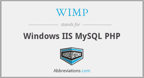 WIMP - Windows IIS MySQL PHP