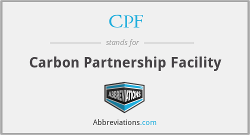 CPF - Carbon Partnership Facility