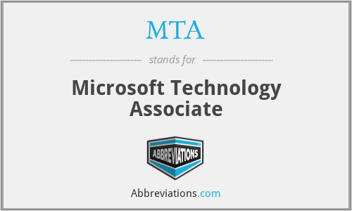 MTA - Microsoft Technology Associate