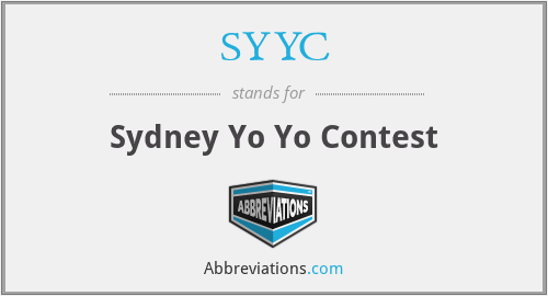 SYYC - Sydney Yo Yo Contest