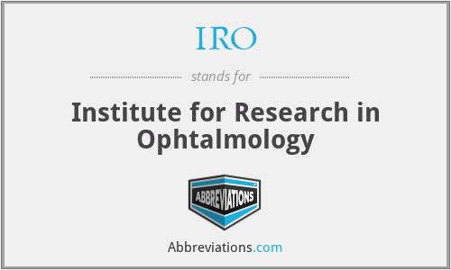 IRO - Institute for Research in Ophtalmology