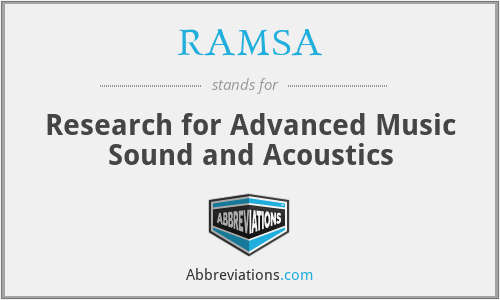 RAMSA - Research for Advanced Music Sound and Acoustics