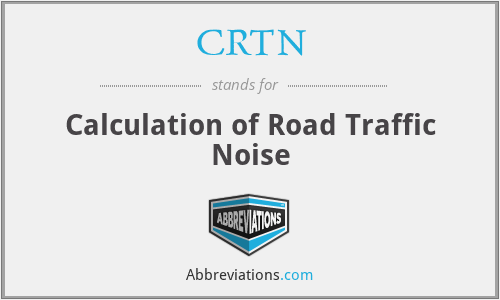 CRTN - Calculation of Road Traffic Noise