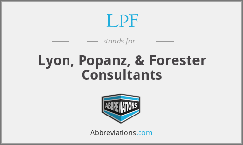 LPF - Lyon, Popanz, & Forester Consultants