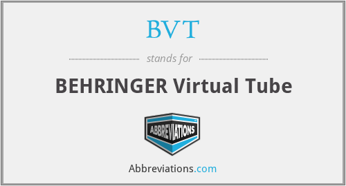 BVT - BEHRINGER Virtual Tube