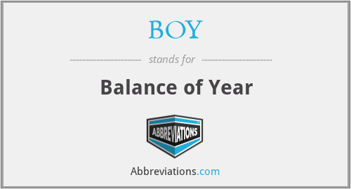 BOY - Balance of Year