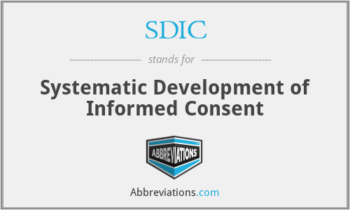 SDIC - Systematic Development of Informed Consent
