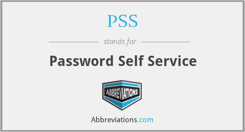 PSS - Password Self Service