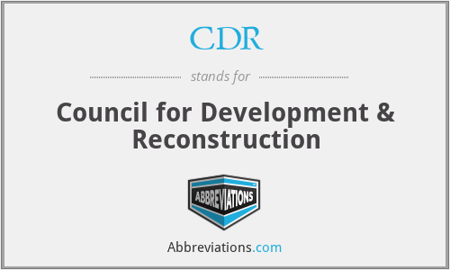 CDR - Council for Development & Reconstruction
