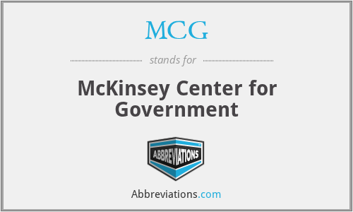 MCG - McKinsey Center for Government