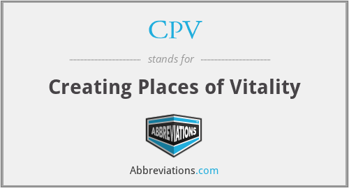 CPV - Creating Places of Vitality