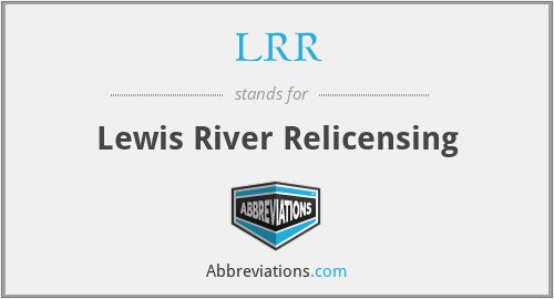 LRR - Lewis River Relicensing
