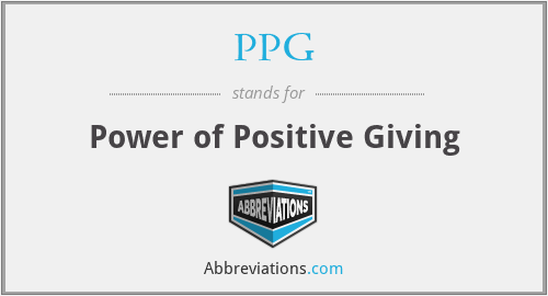 PPG - Power of Positive Giving