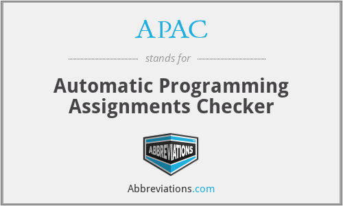 APAC - Automatic Programming Assignments Checker