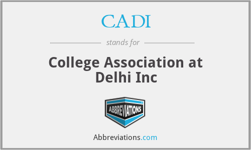 CADI - College Association at Delhi Inc