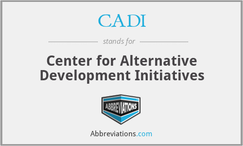 CADI - Center for Alternative Development Initiatives