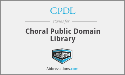 CPDL - Choral Public Domain Library