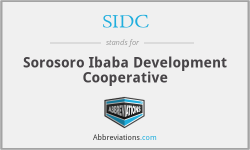 SIDC - Sorosoro Ibaba Development Cooperative