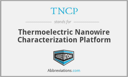 TNCP - Thermoelectric Nanowire Characterization Platform