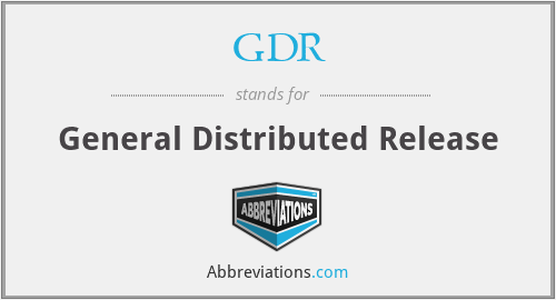 GDR - General Distributed Release