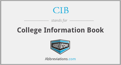 CIB - College Information Book