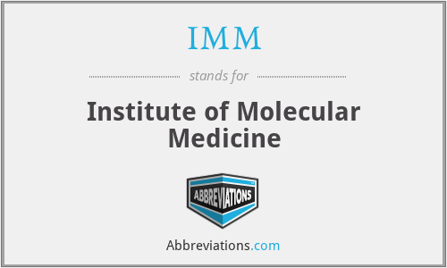 IMM - Institute of Molecular Medicine