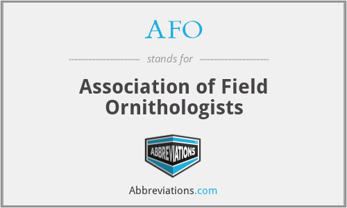 AFO - Association of Field Ornithologists
