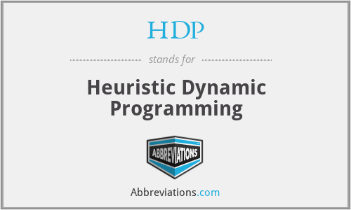 HDP - Heuristic Dynamic Programming