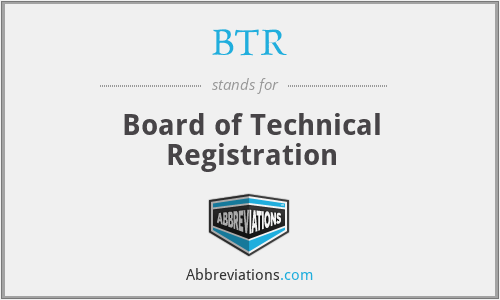 BTR - Board of Technical Registration