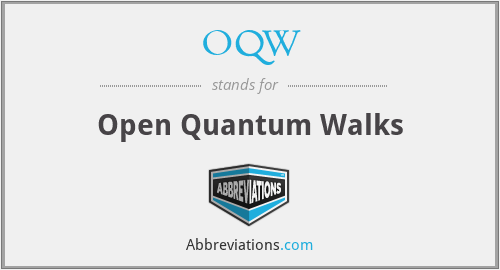 OQW - Open Quantum Walks