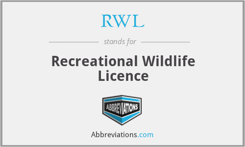 RWL - Recreational Wildlife Licence