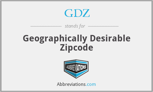 GDZ - Geographically Desirable Zipcode