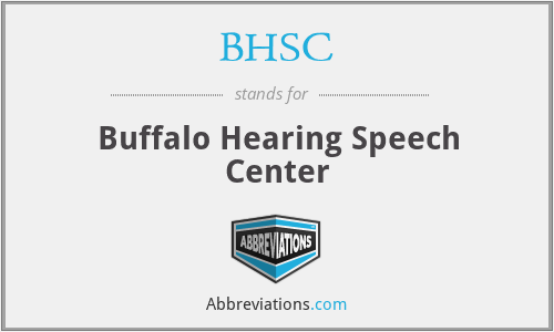 BHSC - Buffalo Hearing Speech Center