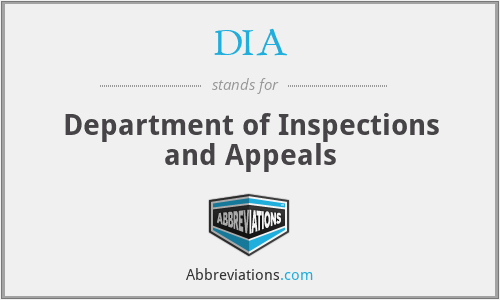 DIA - Department of Inspections and Appeals