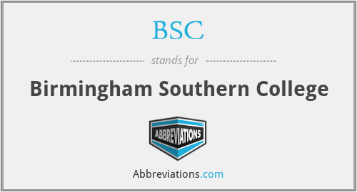 BSC - Birmingham Southern College
