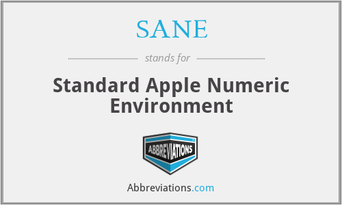 SANE - Standard Apple Numeric Environment