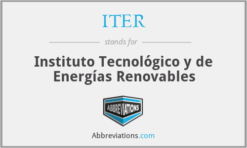 ITER - Instituto Tecnológico y de Energías Renovables