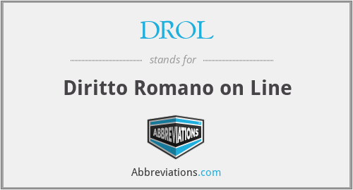 DROL - Diritto Romano on Line
