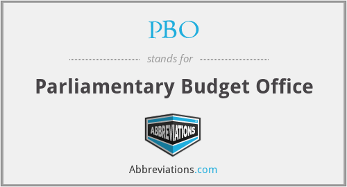 PBO - Parliamentary Budget Office
