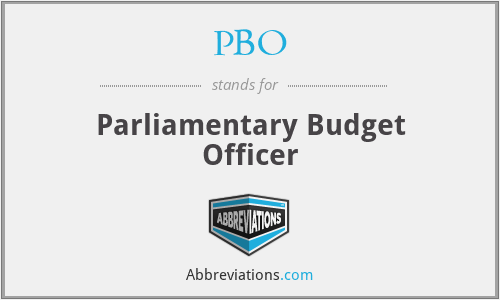 PBO - Parliamentary Budget Officer